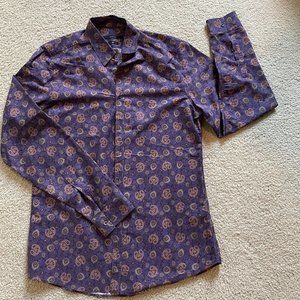 Gucci Paisley Print Long Sleeve Slim Fit 42/16.5